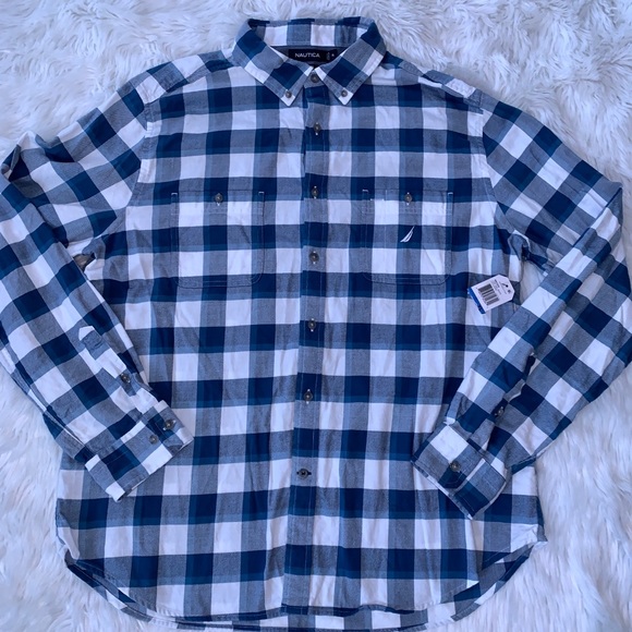 Nautica Other - NWT Nautica Plaid Classic Fit Cotton Flannel Sz XL